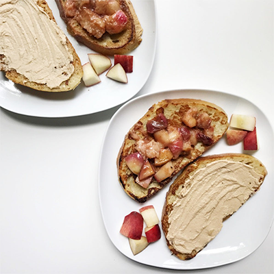 Breakfast in Bed: Peaches & Cream French Toast Sandwiches