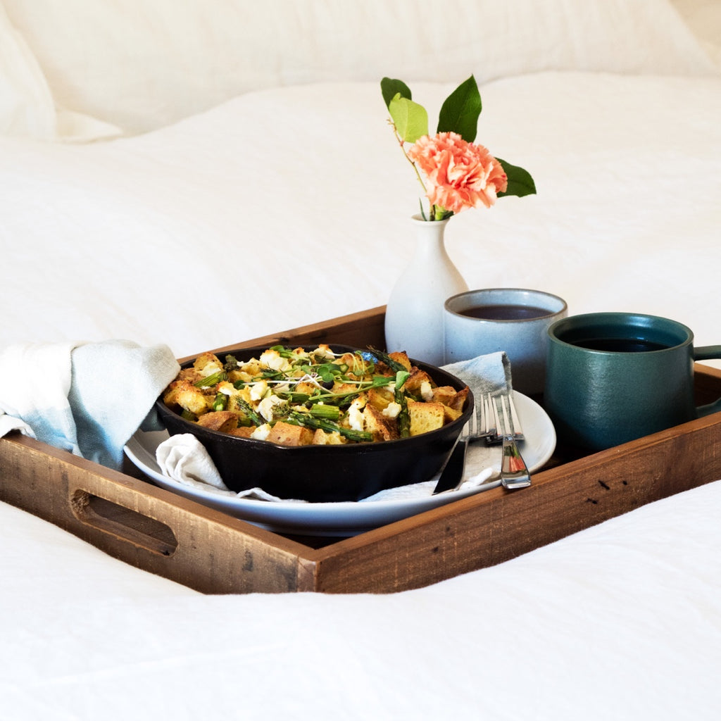 Asparagus & Goat Cheese Strata for Two